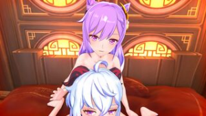 Keqing x Ganyu commission 4k?JygreAnimation? - ﻿3D animation on Crohasit